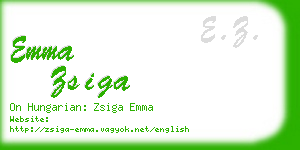 emma zsiga business card